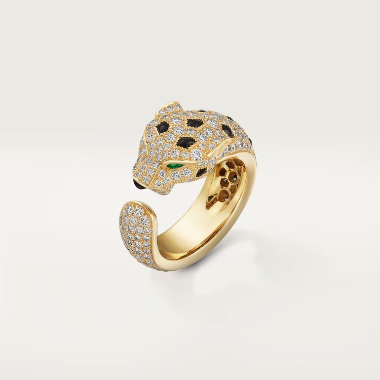 [Noble Aura jewelry]PANTHERE SPOTTED FULL DIAMOND MEDIUM RING