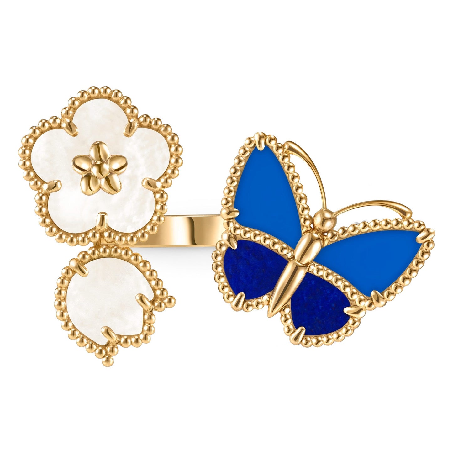 [Noble Aura jewelry]LUCKY SPRING BUTTERFLY OPEN-FACE RINGS