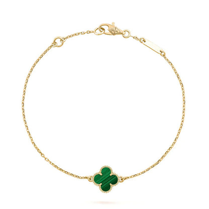 [Noble Aura jewelry]CLOVER BRACELET MALACHITE 1 MOTIF