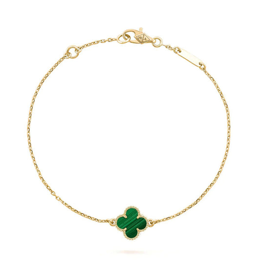[Noble Aura jewelry]CLOVER BRACELET MALACHITE 1 MOTIF