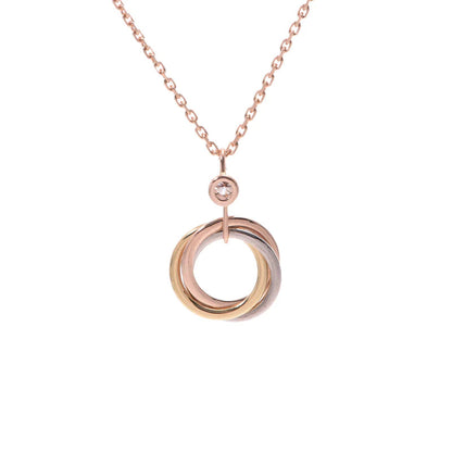 [Noble Aura jewelry]TRINITY SILVER GOLD PINK GOLD NECKLACE