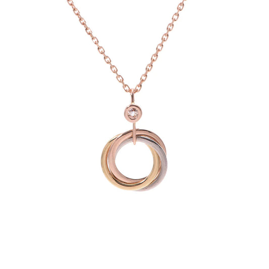[Noble Aura jewelry]TRINITY SILVER GOLD PINK GOLD NECKLACE