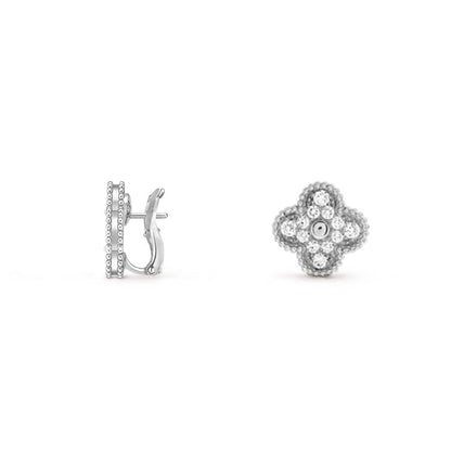 [Noble Aura jewelry]CLOVER SILVER 15MM MOP EARRINGS COLLECTION