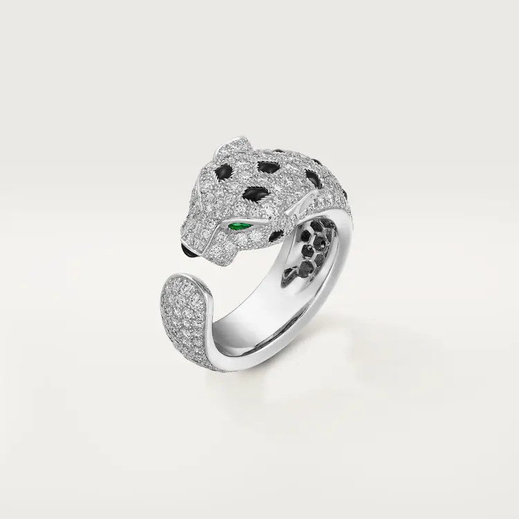 [Noble Aura jewelry]PANTHERE SPOTTED FULL DIAMOND MEDIUM RING