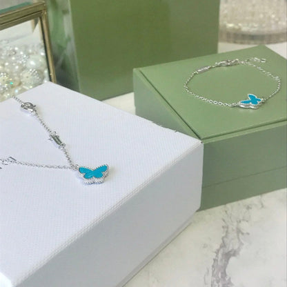 [Noble Aura jewelry]BUTTERFLY TURQUOISE BUTTERFLY BRACELET SILVER