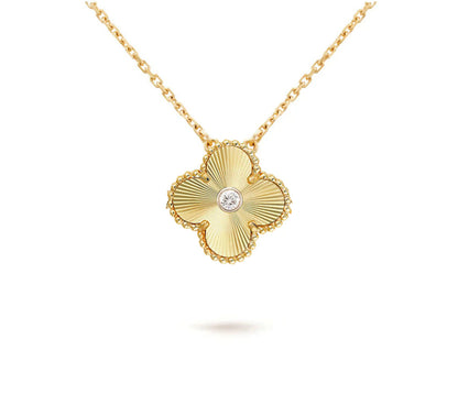 [Noble Aura jewelry]CLOVER 15MM DIAMOND SINGLE FLOWER NECKLACE COLLECTION