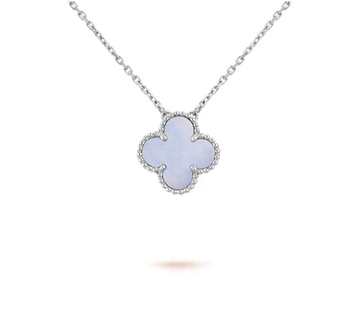 [Noble Aura jewelry]CLOVER 15MM NECKLACE SILVER COLLECTION