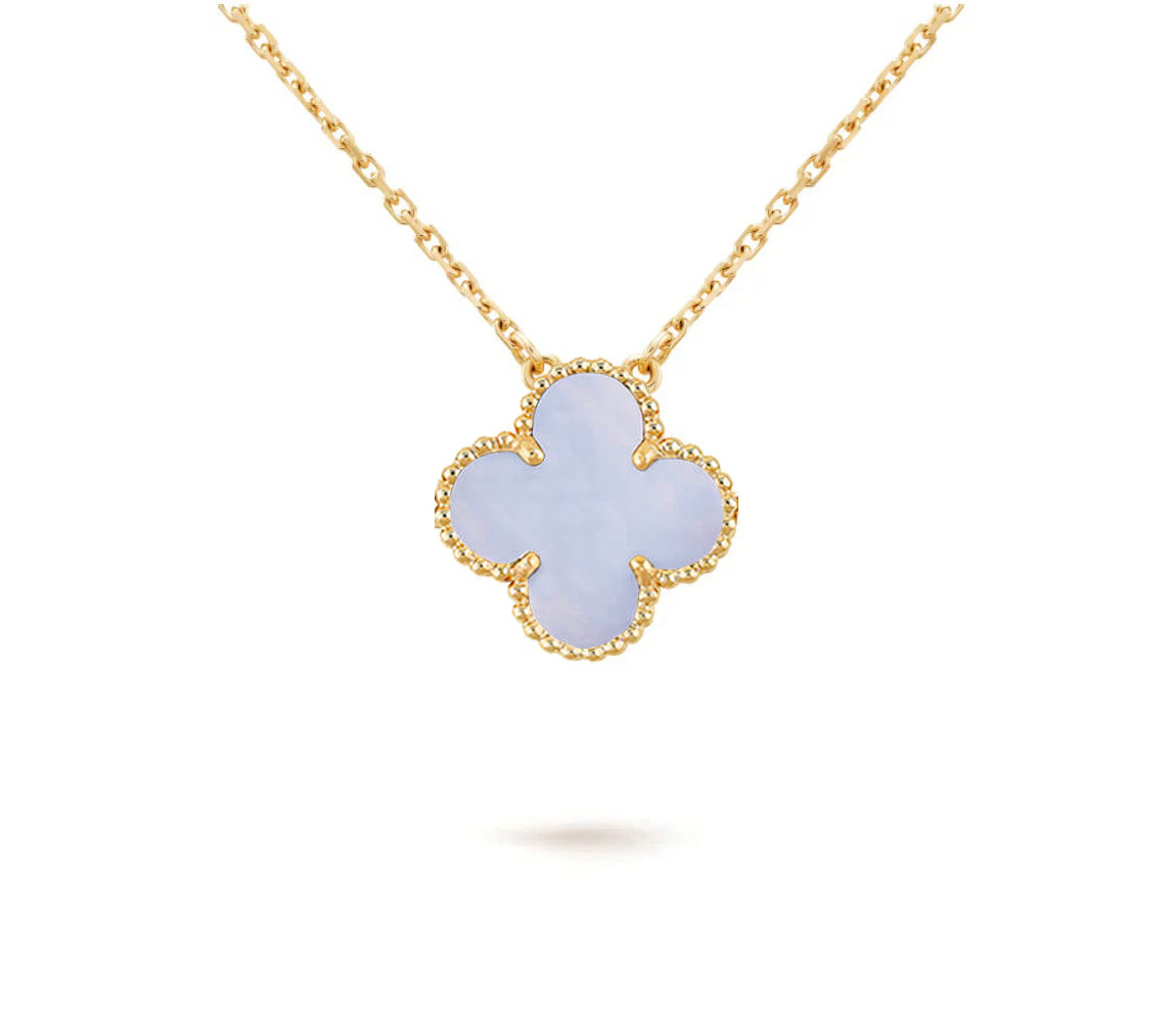 [Noble Aura jewelry]CLOVER 15MM SINGLE FLOWER NECKLACE COLLECTION