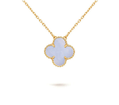 [Noble Aura jewelry]CLOVER 15MM SINGLE FLOWER NECKLACE COLLECTION