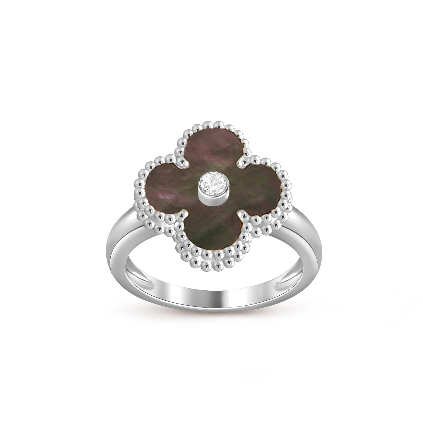 [Noble Aura jewelry]CLOVER SILVER DIOMND RING COLLECTION