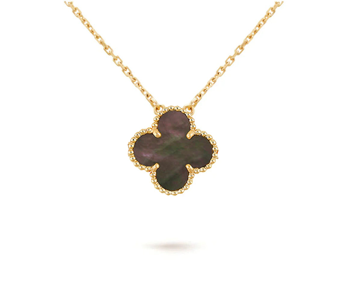 [Noble Aura jewelry]CLOVER 15MM SINGLE FLOWER NECKLACE COLLECTION