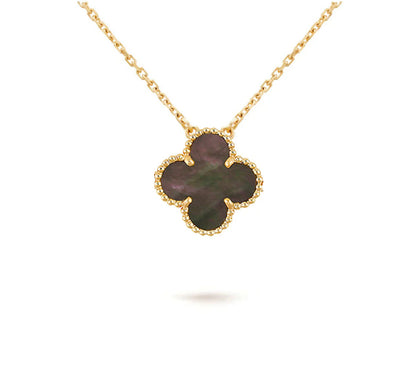 [Noble Aura jewelry]CLOVER 15MM SINGLE FLOWER NECKLACE COLLECTION