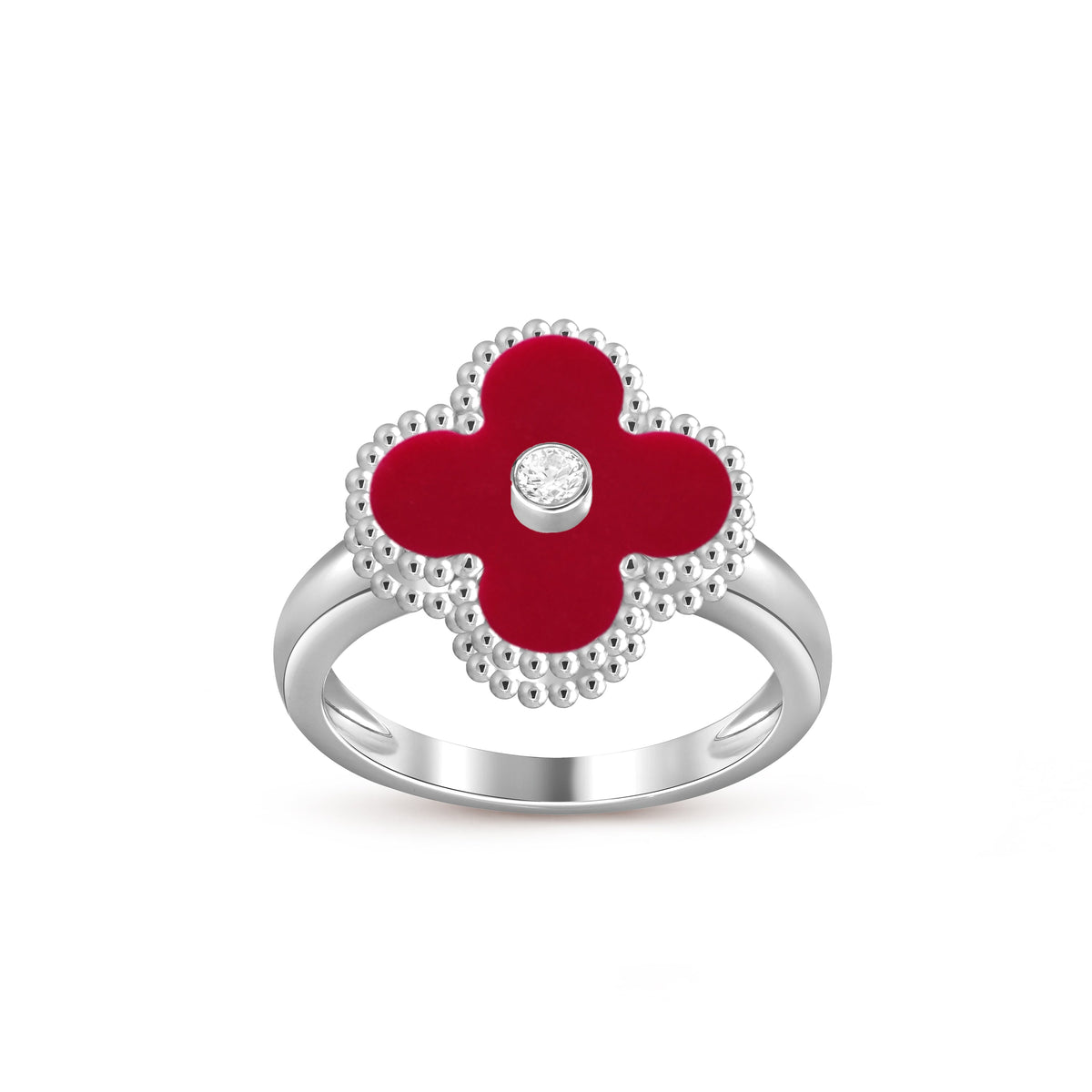 [Noble Aura jewelry] CLOVER SILVER DIOMND RING COLLECTION