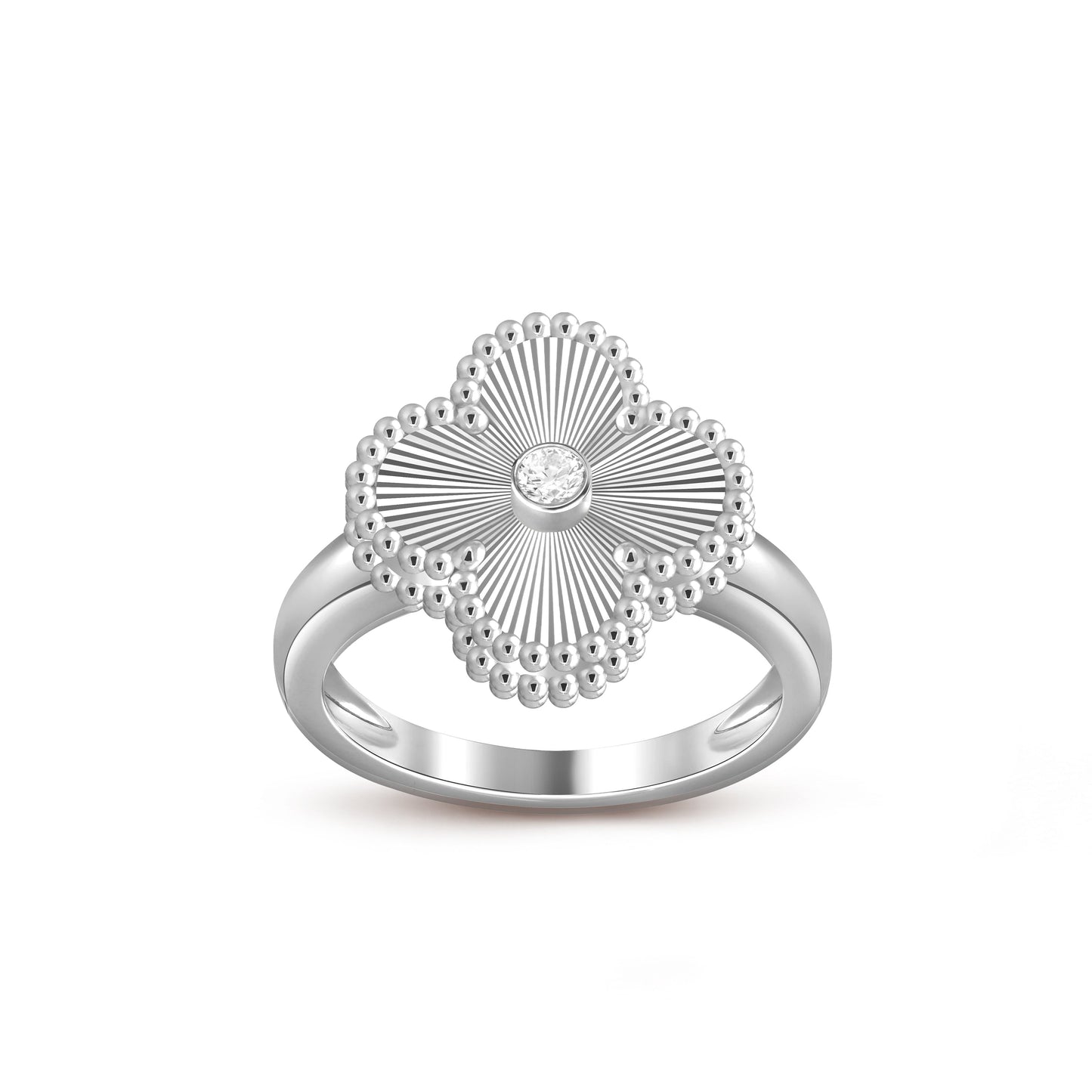 [Noble Aura jewelry]CLOVER SILVER DIOMND RING COLLECTION