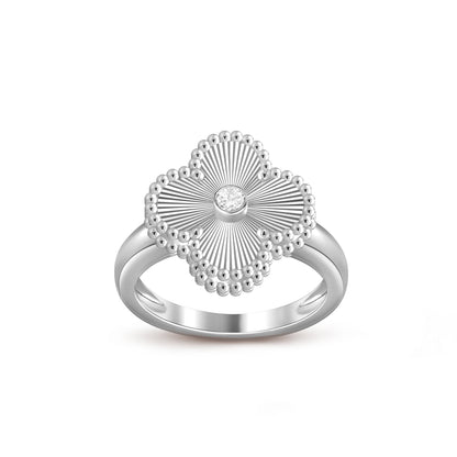 [Noble Aura jewelry]CLOVER SILVER DIOMND RING COLLECTION