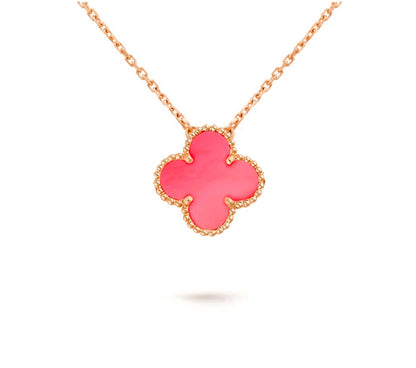 [Noble Aura jewelry]CLOVER 15MM SINGLE FLOWER NECKLACE COLLECTION