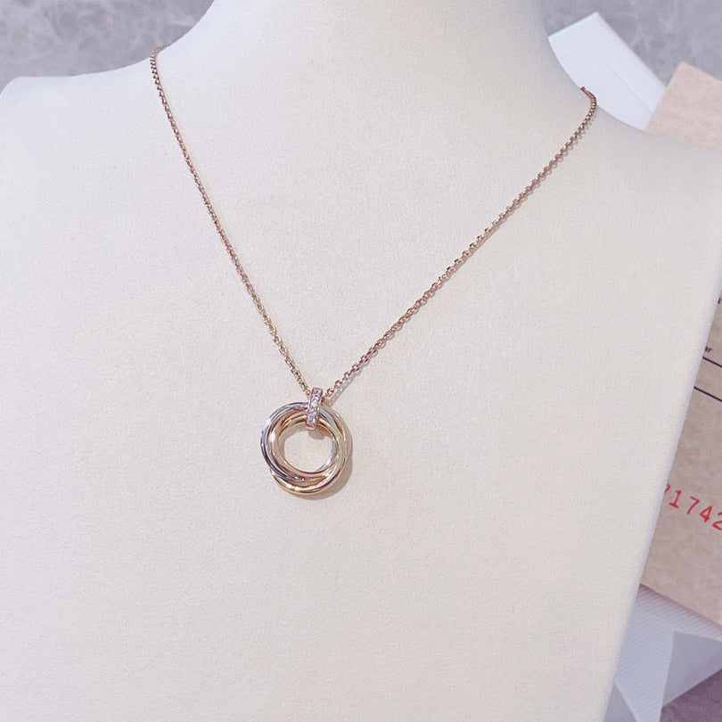 [Noble Aura jewelry]TRINITY NECKLACE GOLD  DIAMONDS