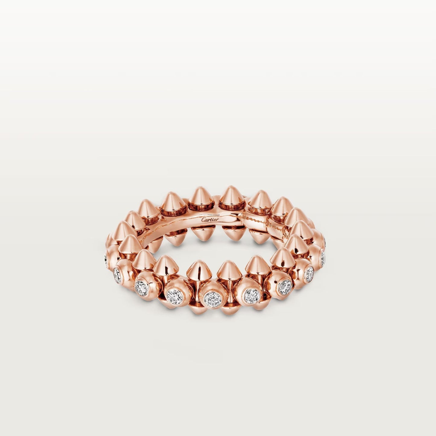 [Noble Aura jewelry]CLASH 6.8MM DIAMOND MEDIUM RING