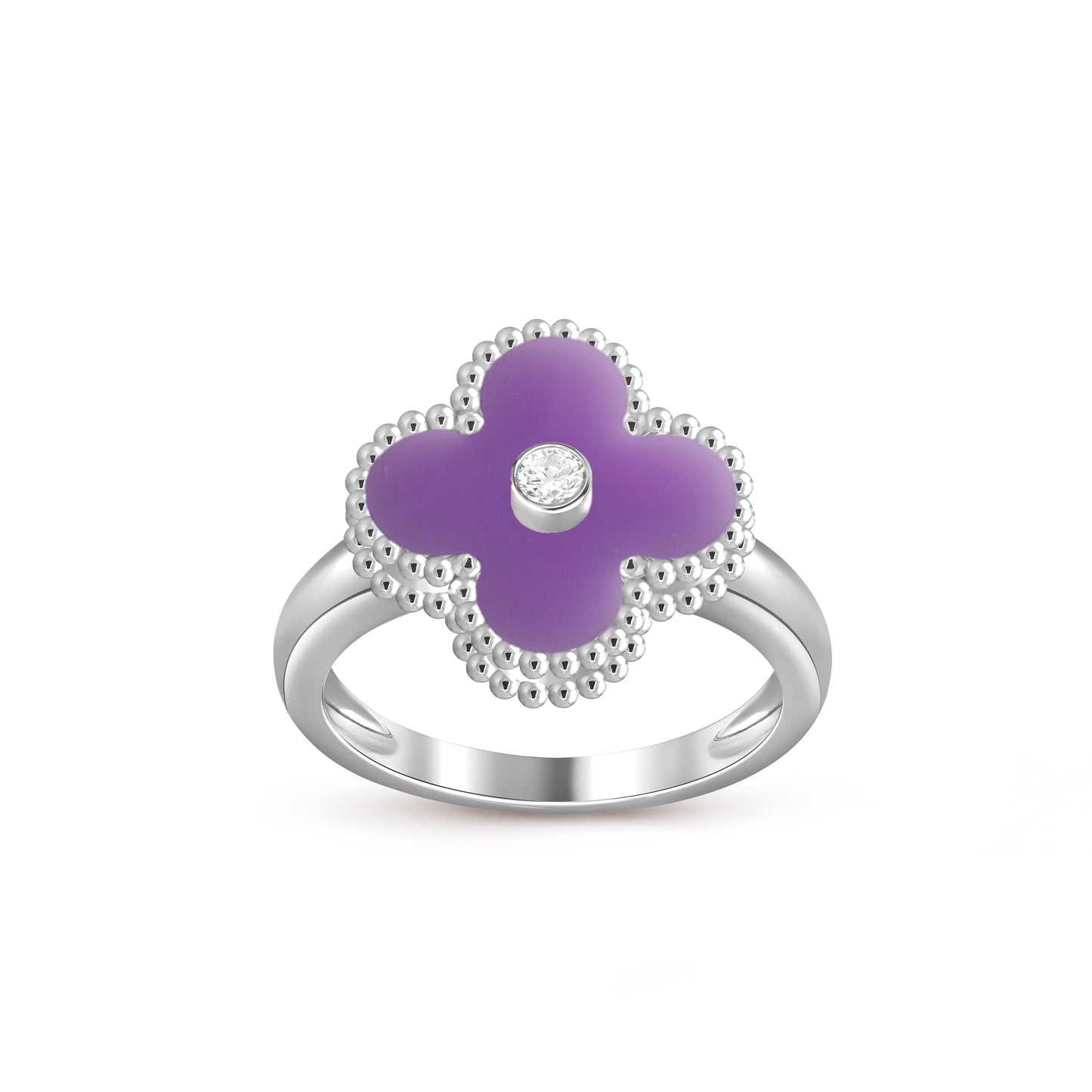 [Noble Aura jewelry]CLOVER SILVER DIOMND RING COLLECTION