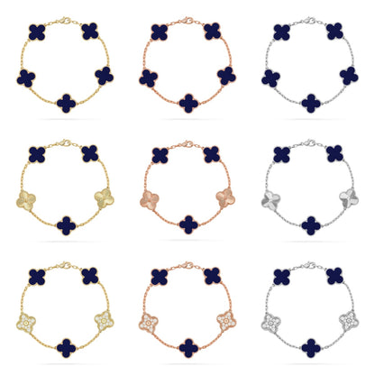 [Noble Aura jewelry]CLOVER 5 MOTIF LAPIS LAZULI BRACELET COLLECTION
