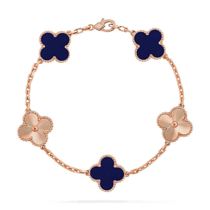 [Noble Aura jewelry]CLOVER 5 MOTIF LAPIS LAZULI BRACELET COLLECTION