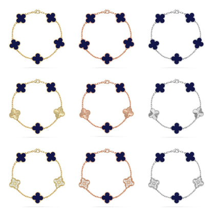 [Noble Aura jewelry]CLOVER 5 MOTIF LAPIS LAZULI BRACELET COLLECTION