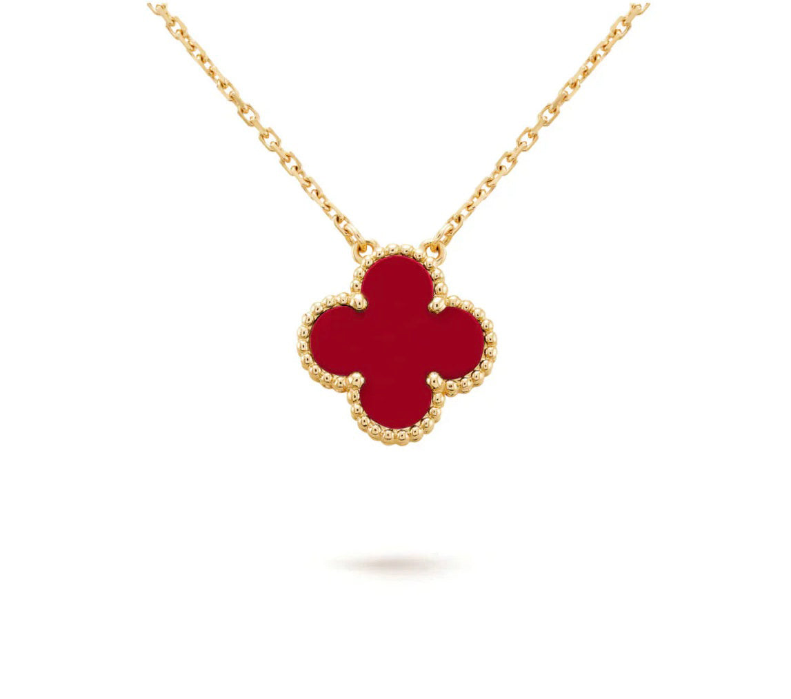 [Noble Aura jewelry]CLOVER 15MM SINGLE FLOWER NECKLACE COLLECTION