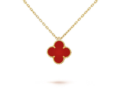 [Noble Aura jewelry]CLOVER MINI 9.5MM CARNELIANS NECKLACE COLLECTION