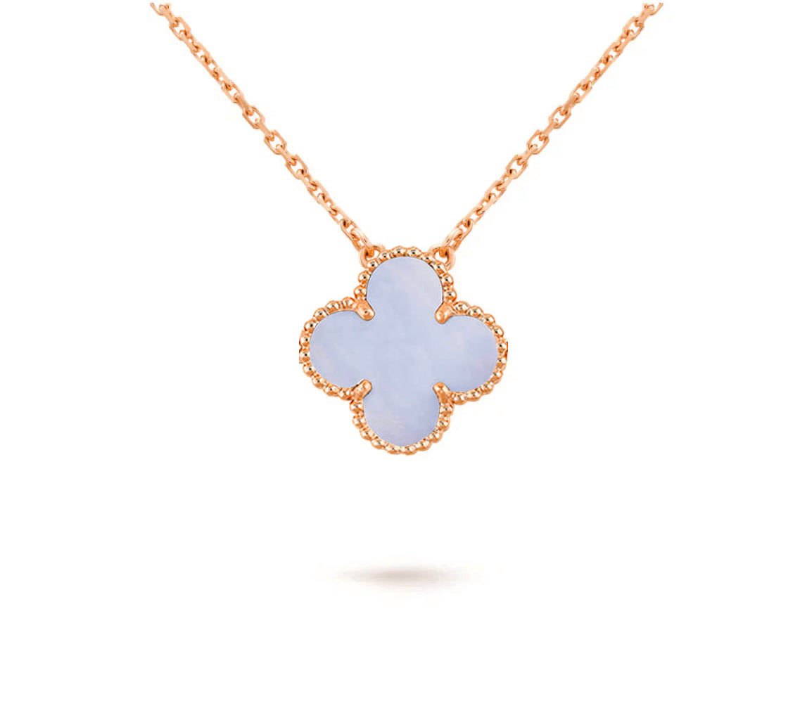 [Noble Aura jewelry]CLOVER 15MM SINGLE FLOWER NECKLACE COLLECTION