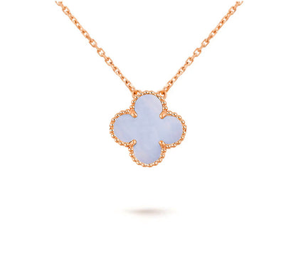 [Noble Aura jewelry]CLOVER 15MM SINGLE FLOWER NECKLACE COLLECTION