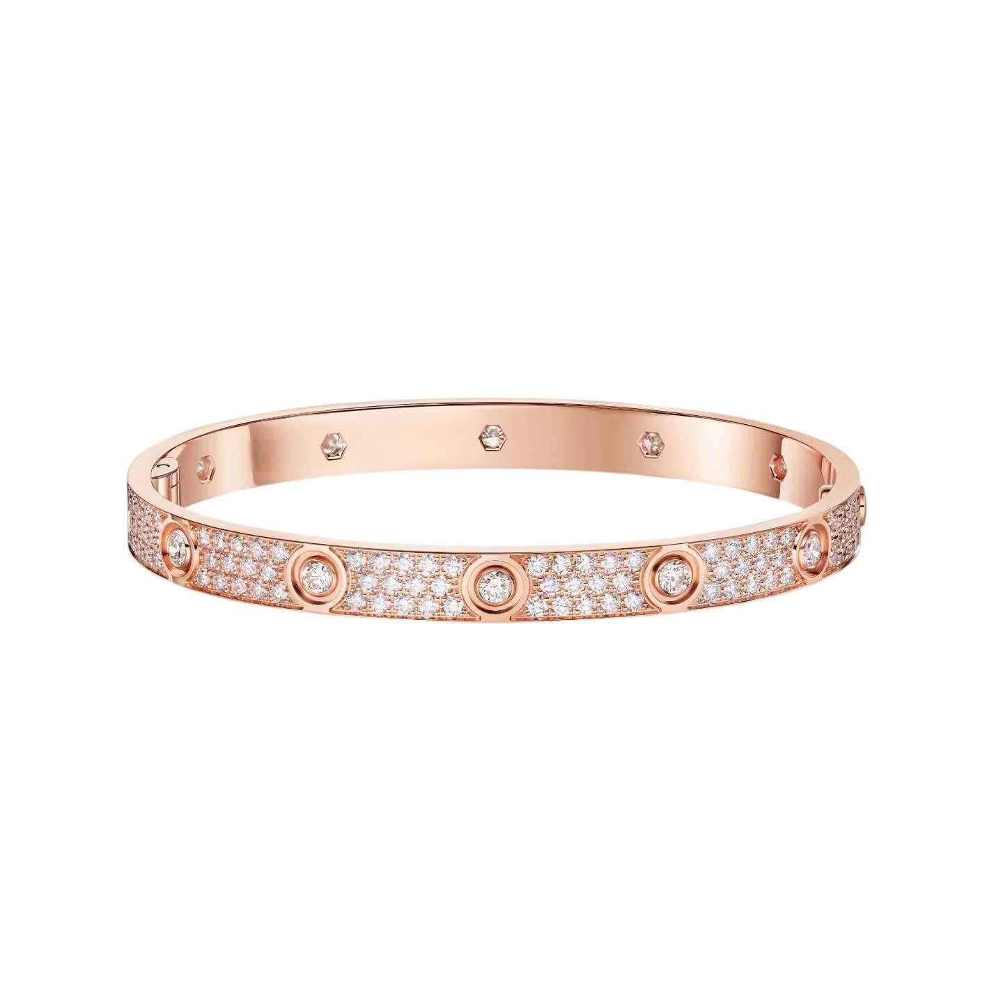 [Noble Aura jewelry]LOVE BRACELET 6.1MM DIAMOND-PAVED 10 BIG DIAMONDS