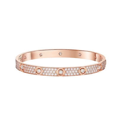 [Noble Aura jewelry]LOVE BRACELET 6.1MM DIAMOND-PAVED 10 BIG DIAMONDS