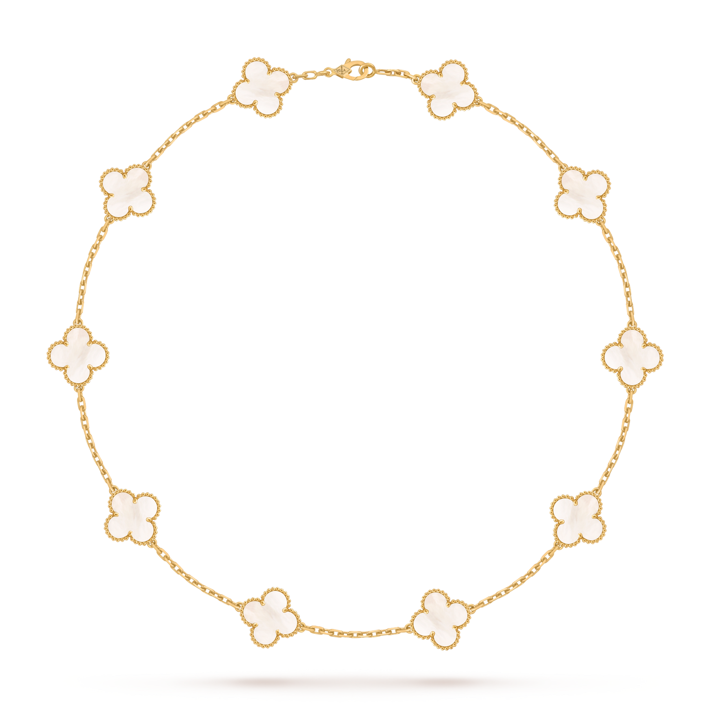[Noble Aura jewelry]CLOVER 10 MOTIFS PINK MOP NECKLACE