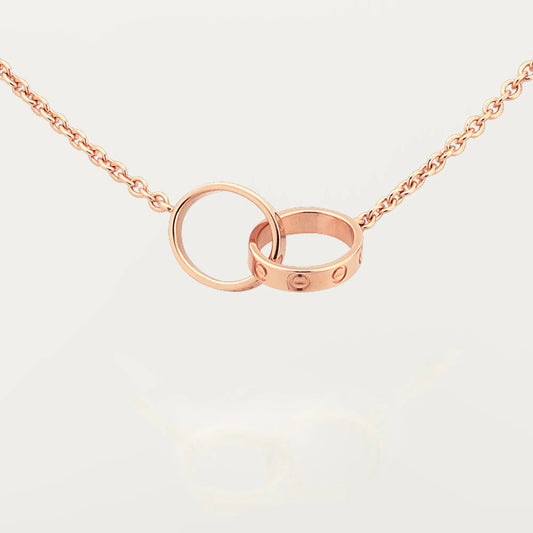 [Noble Aura jewelry]LOVE DOUBLE RING NECKLACE
