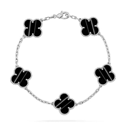 [Noble Aura jewelry] Clover 5-Motif & LOVE Unlimited Bracelet Set