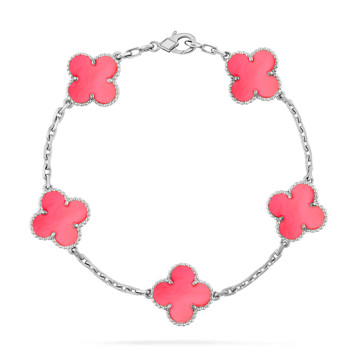 [Noble Aura jewelry] CLOVER 5 MOTIFS  PINK MOP BRACELET COLLECTION