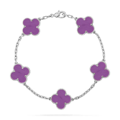 [Noble Aura jewelry] CLOVER 5 MOTIF VIOLET BRACELET COLLECTION