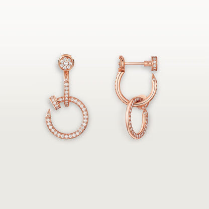 [Noble Aura jewelry]JUSTE FULL DIAMOND DOUBLE EARRINGS
