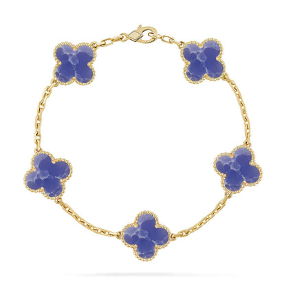 [Noble Aura jewelry]CLOVER 5 MOTIF BLUE VEINS BRACELET COLLECTION