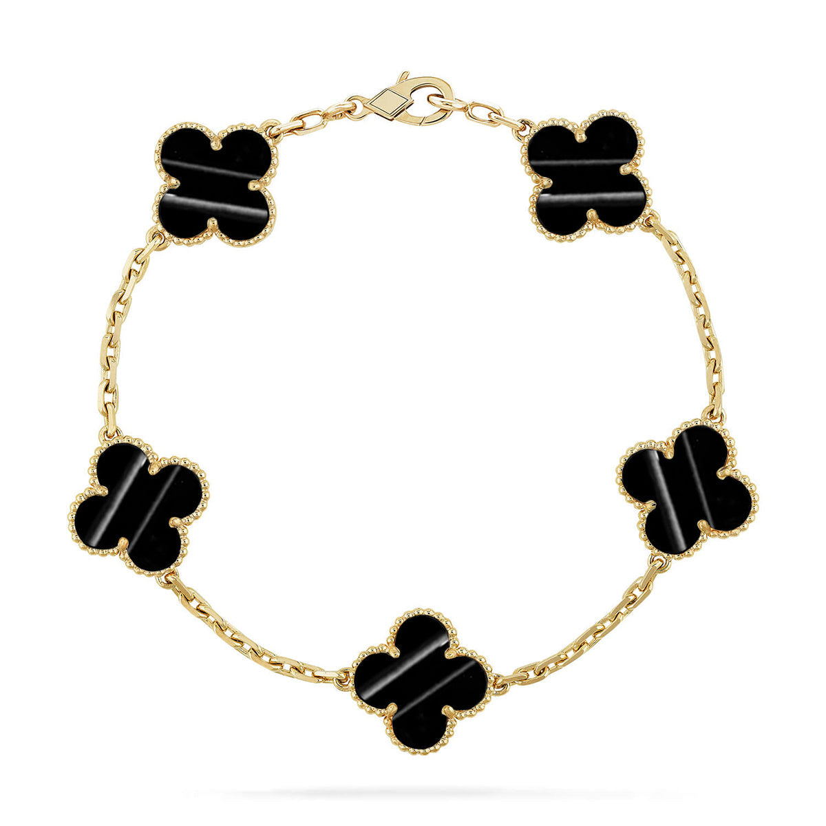[Noble Aura jewelry] CLOVER 5 MOTIF PULSAR STONE BRACELET COLLECTION