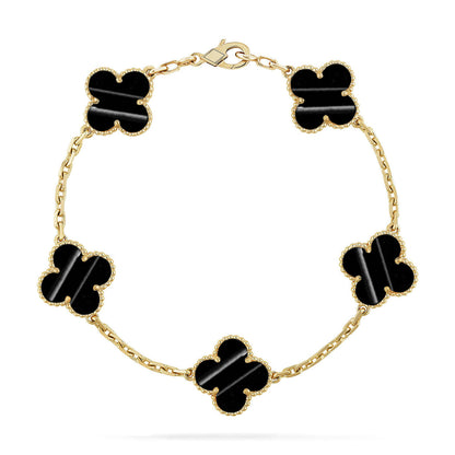[Noble Aura jewelry] CLOVER 5 MOTIF PULSAR STONE BRACELET COLLECTION
