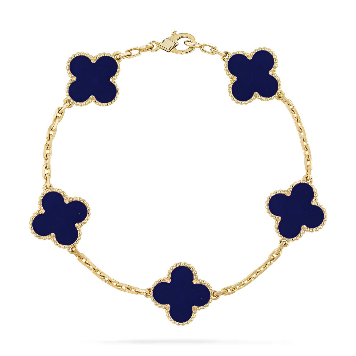 [Noble Aura jewelry]CLOVER 5 MOTIF LAPIS LAZULI BRACELET COLLECTION