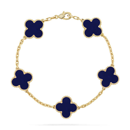 [Noble Aura jewelry]CLOVER 5 MOTIF LAPIS LAZULI BRACELET COLLECTION