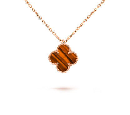 [Noble Aura jewelry]CLOVER MINI 9.5MM CARNELIANS NECKLACE COLLECTION