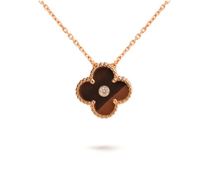 [Noble Aura jewelry]CLOVER 15MM DIAMOND SINGLE FLOWER NECKLACE COLLECTION