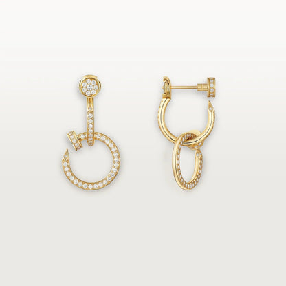 [Noble Aura jewelry]JUSTE FULL DIAMOND DOUBLE EARRINGS