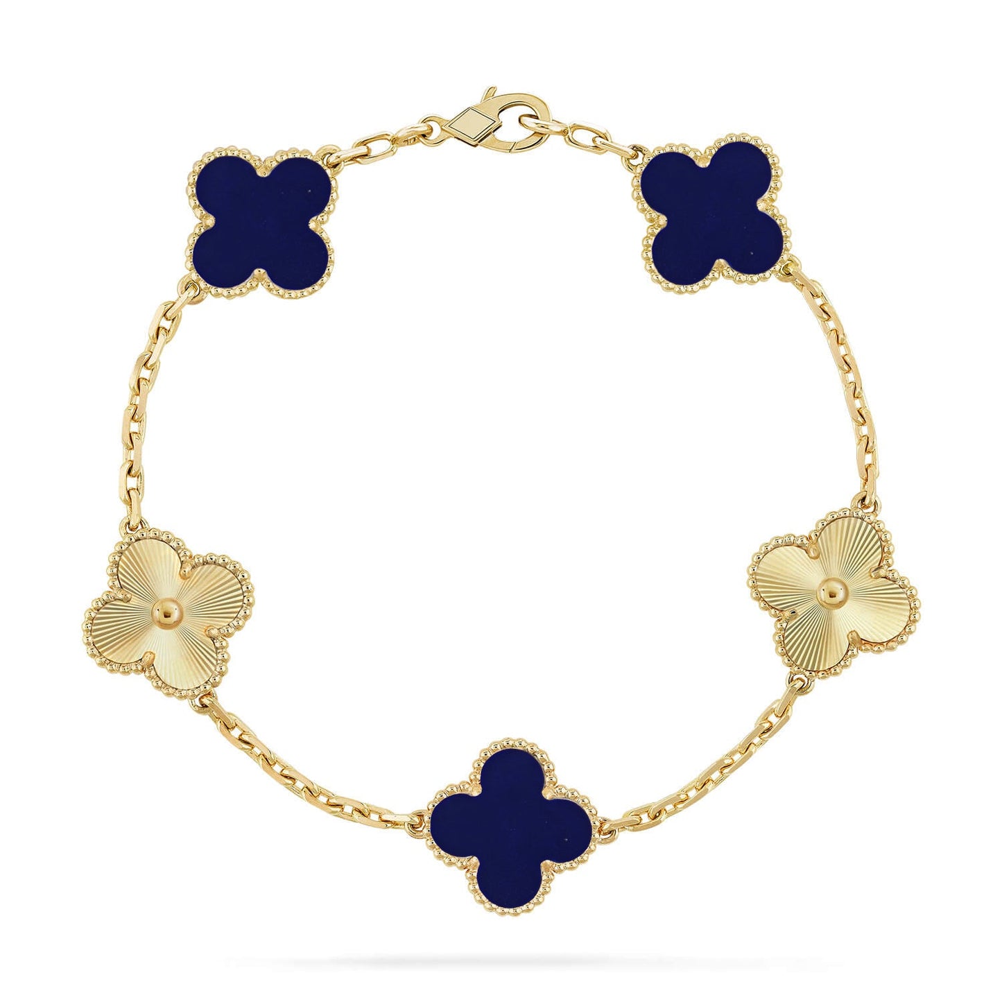 [Noble Aura jewelry]CLOVER 5 MOTIF LAPIS LAZULI BRACELET COLLECTION