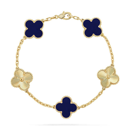 [Noble Aura jewelry]CLOVER 5 MOTIF LAPIS LAZULI BRACELET COLLECTION