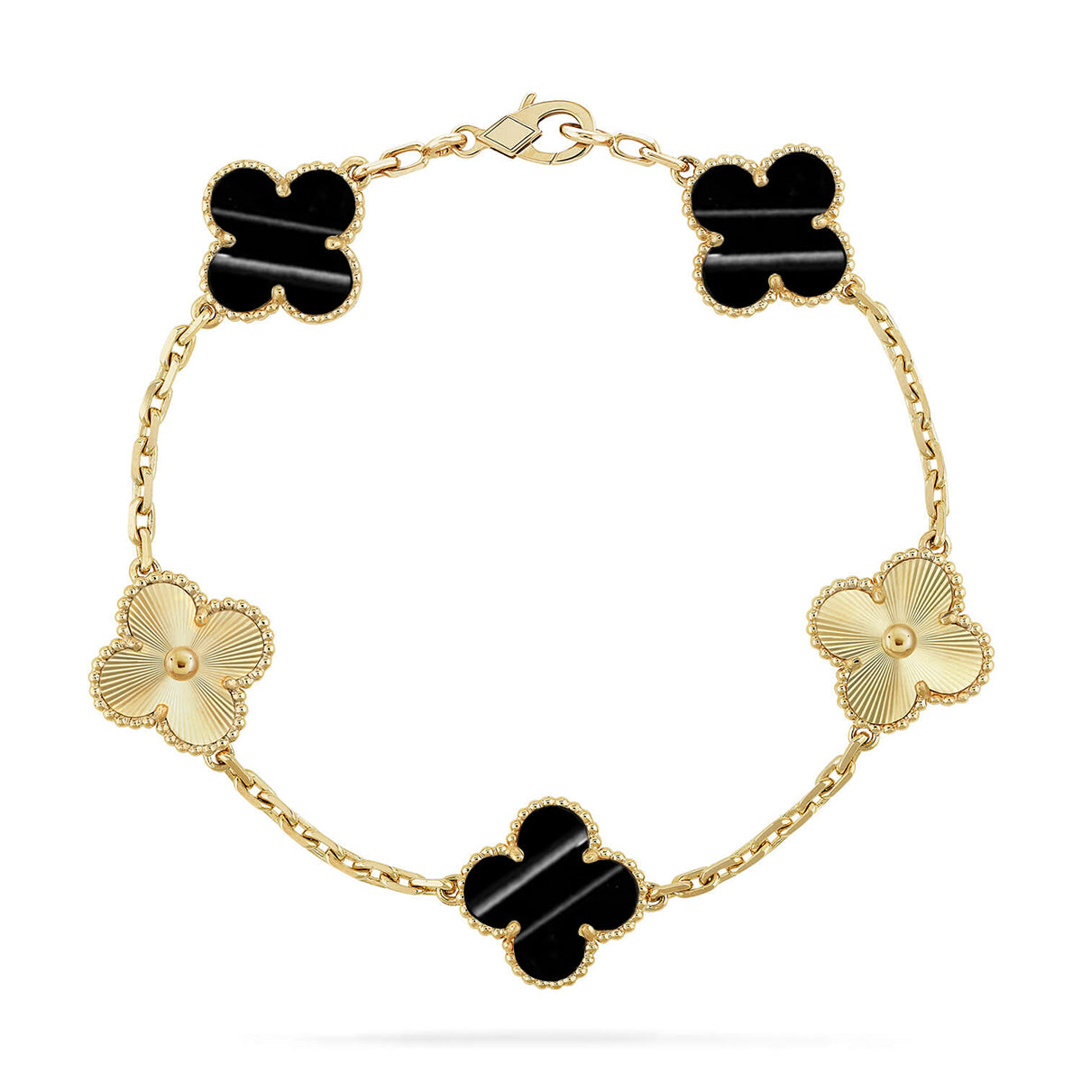 [Noble Aura jewelry] CLOVER 5 MOTIF PULSAR STONE BRACELET COLLECTION