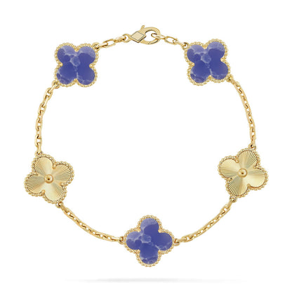 [Noble Aura jewelry]CLOVER 5 MOTIF BLUE VEINS BRACELET COLLECTION